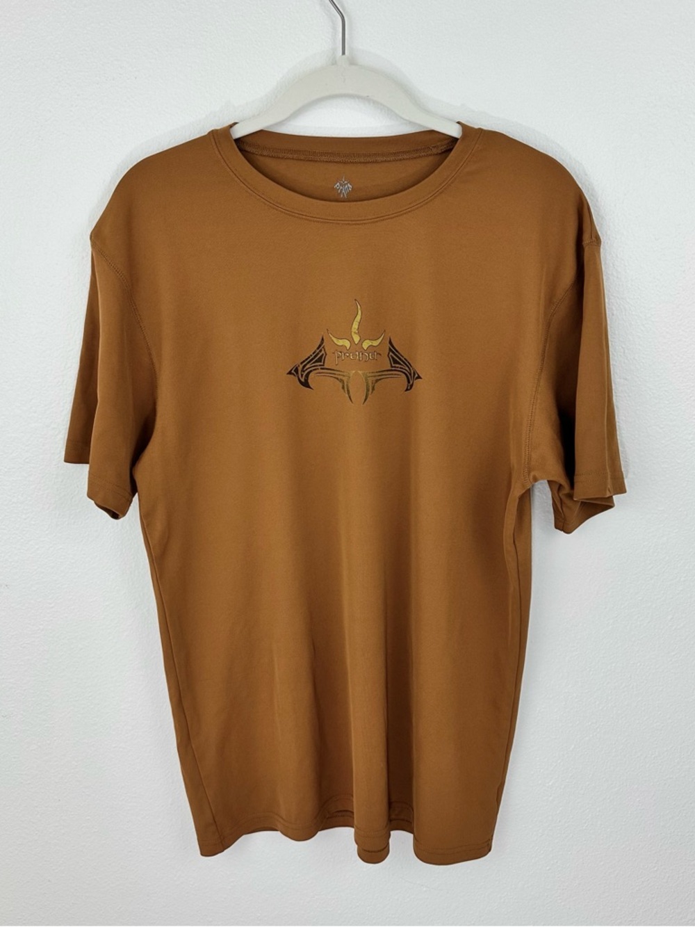 Prana Breathe Men’s Short Sleeve Workout Shirt Golden Brown XL